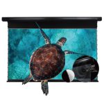 VIVIDSTORM PRO P Slimline ALR Acoustically Transparent Motorised Drop Down UST Projector Screen