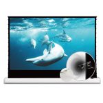 VIVIDSTORM S White Cinema P Acoustically Transparent Motorised Floor Rising Projector Screen